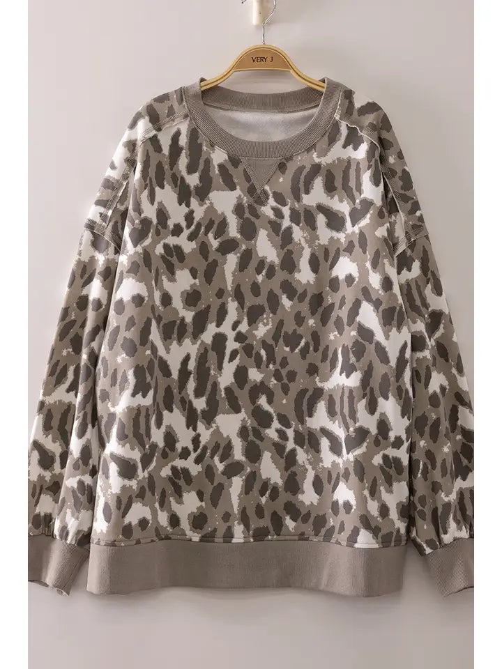 Printed Crew Neck Sweatshirt