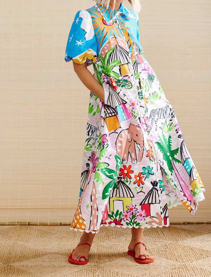 EmberLoom Maxi Graphic Dress
