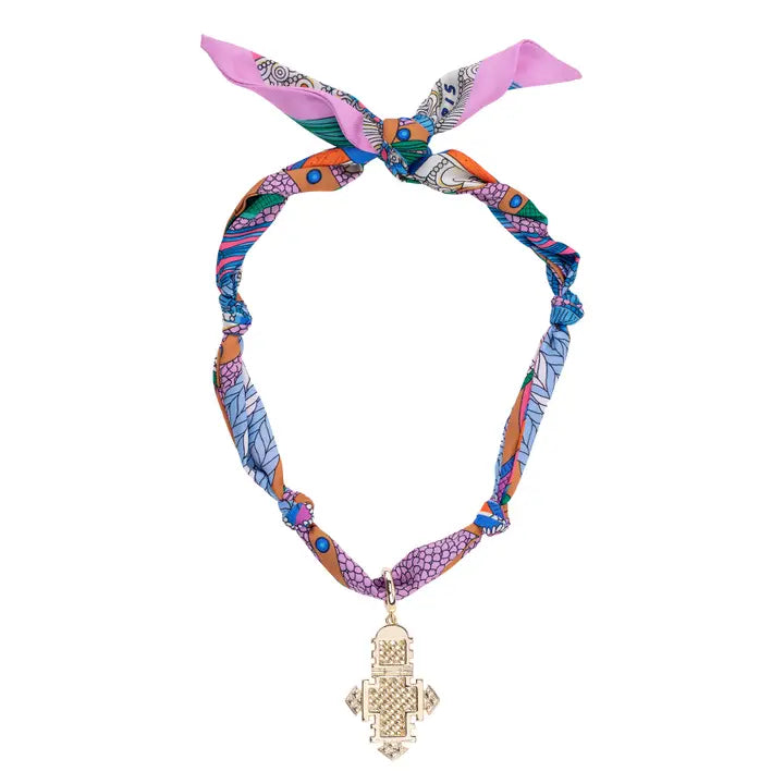 Scarf Necklace With Charm