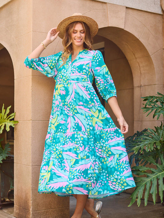 Mary Square Cameron Dress | Aloha Green  XL