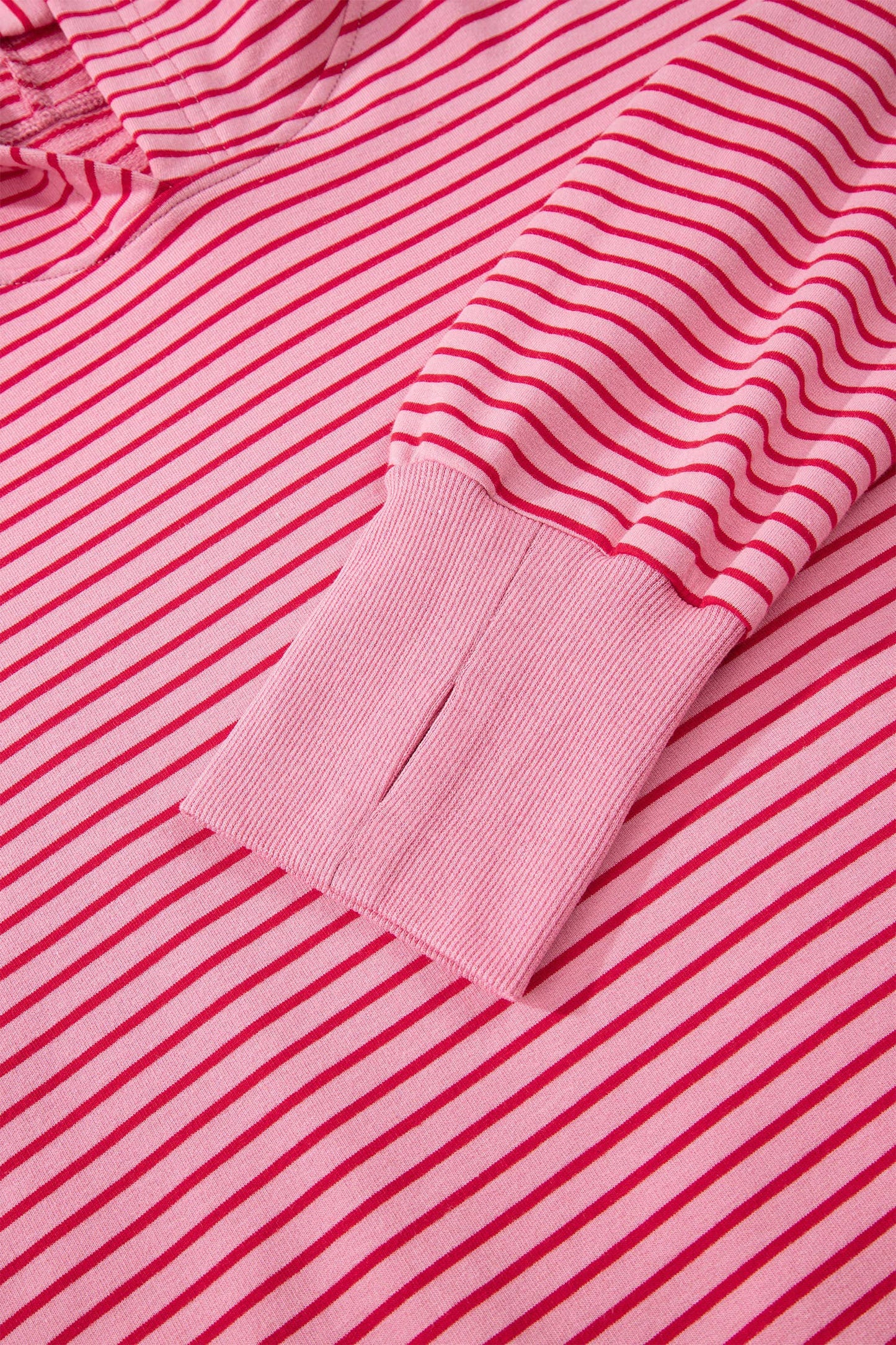 Thumbhole Side Slits Loose Fit Hoodie- M