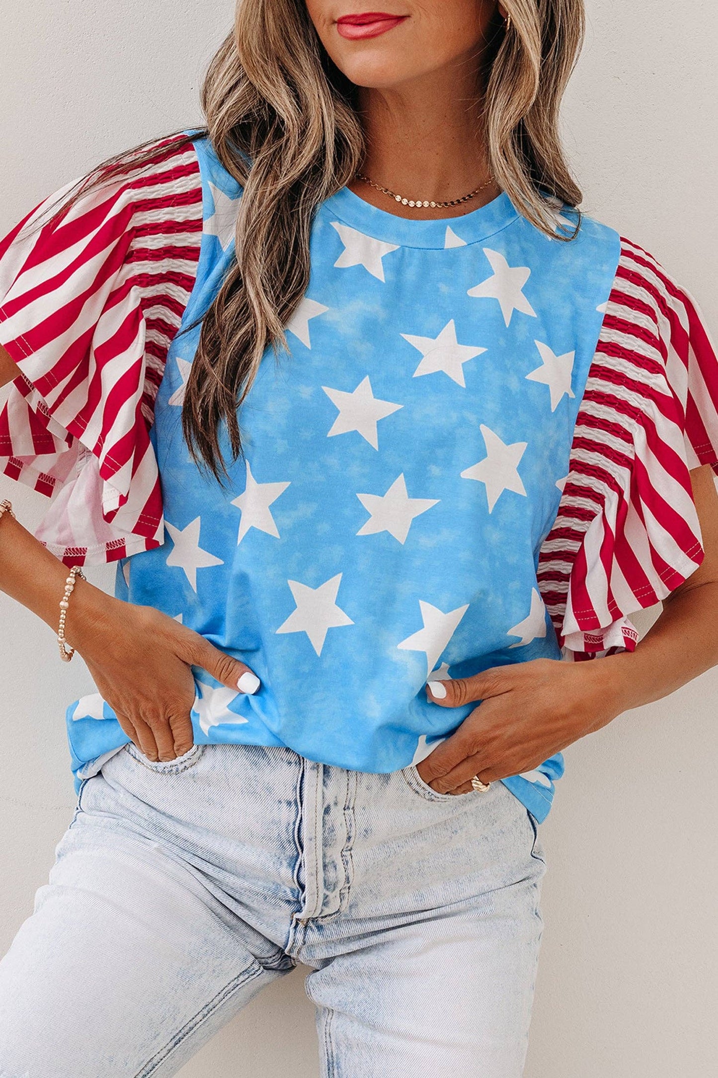 Sky Blue Star Top