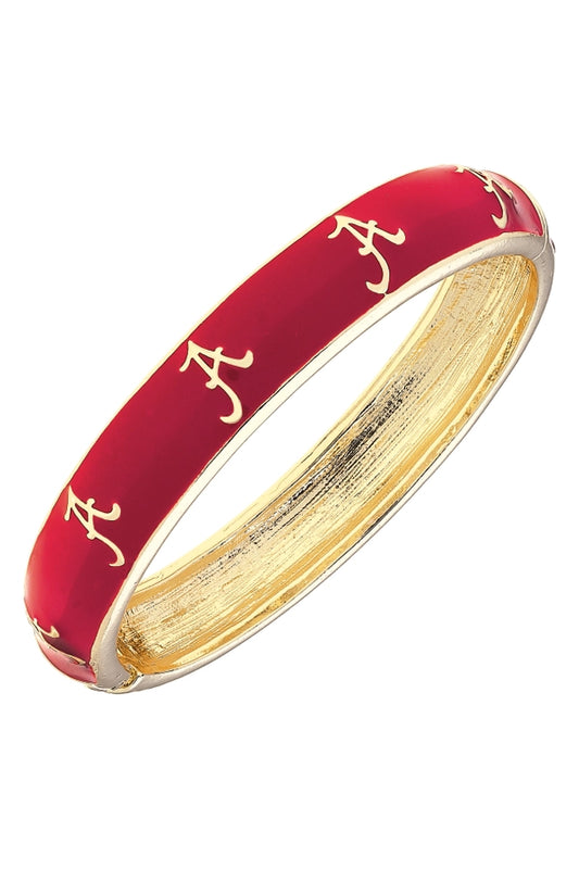Alabama Crimson Tide Enamel Logo Hinge Bangle