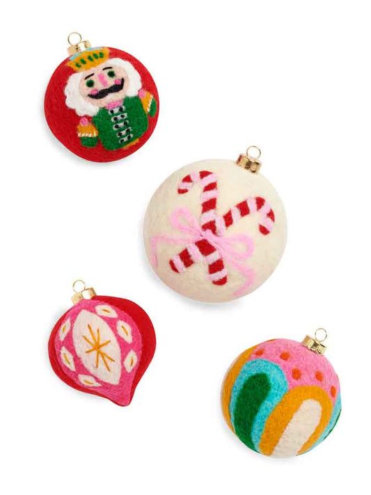 Shiraleah - CANDY CANE ASST/4 ORNAMENTS,MULTI