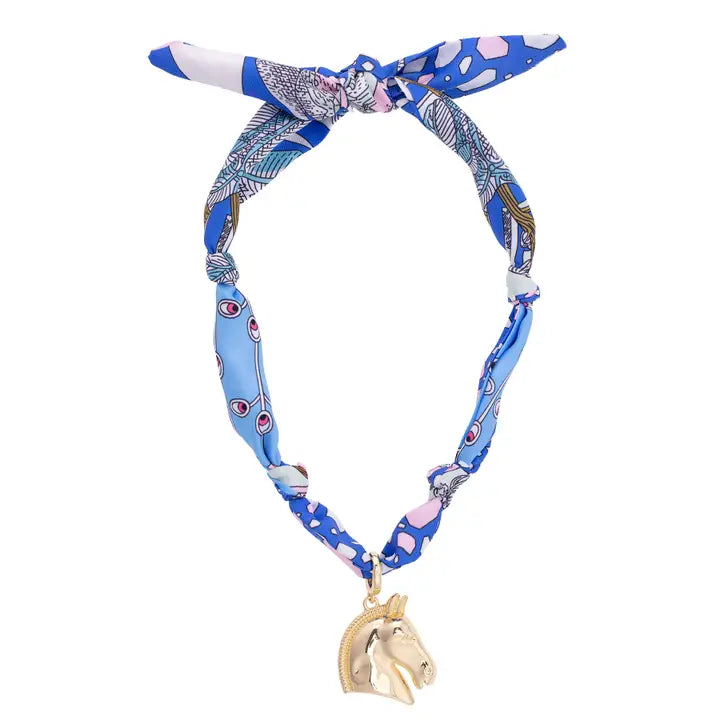Scarf Necklace With Charm