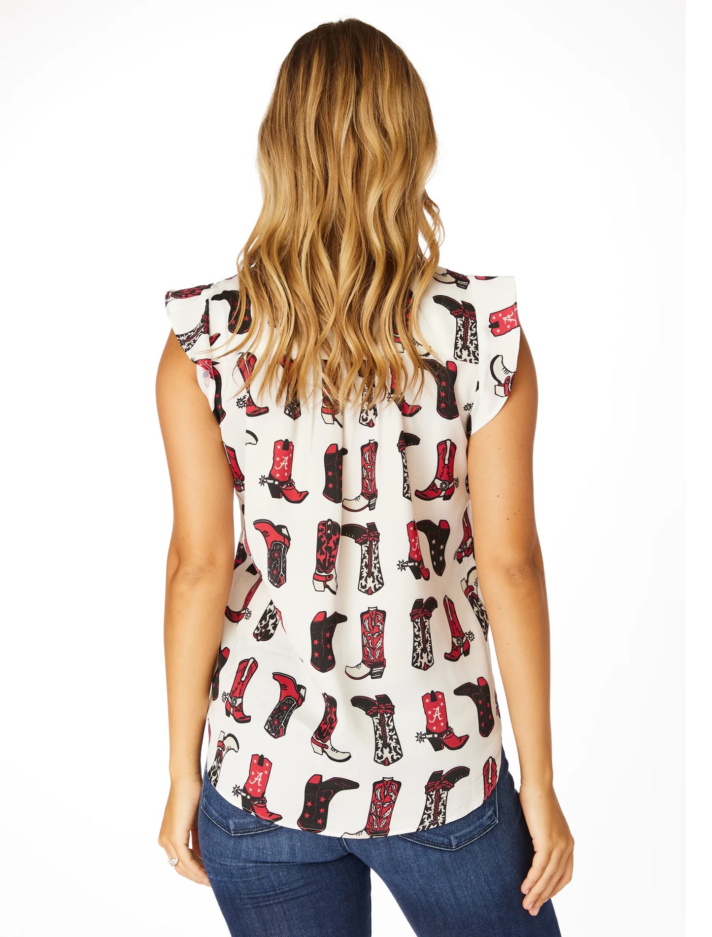 The Alabama Boots Ruffle Tank