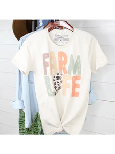 Farm Life Bolt Oatmeal T-Shirt