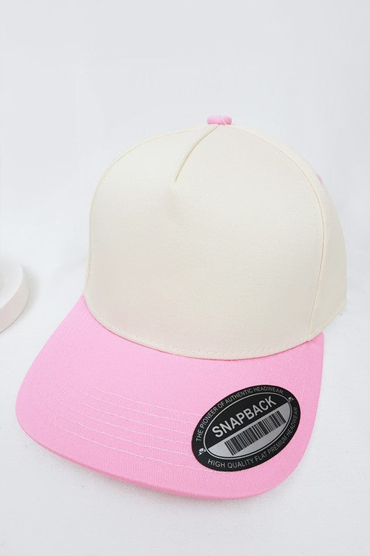Two Tone Snap Back Baseball Cap