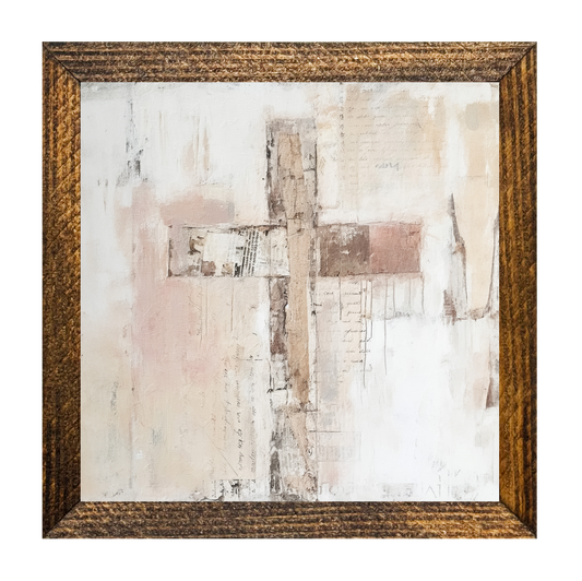 Jarmz Designs - TIMBERLAND FRAME "BLESS YOUR HEART SERIES" BLUSH CROSS 1: 9"x9"