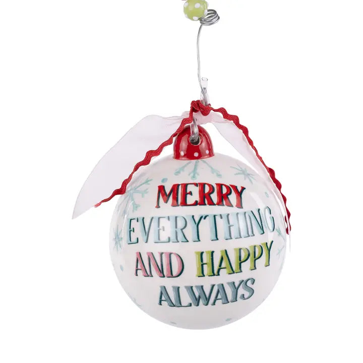 Merry Everything Happy Always Gingerbread House Ornament