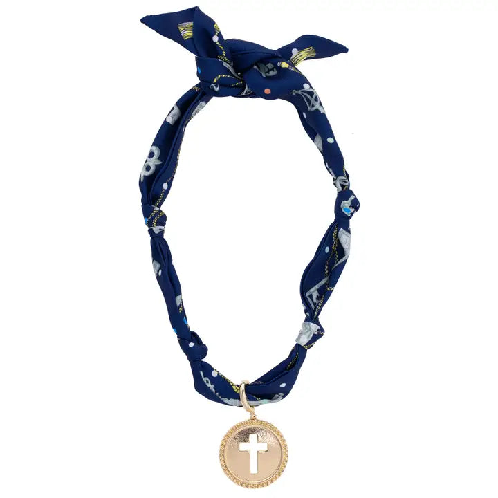 Scarf Necklace With Charm
