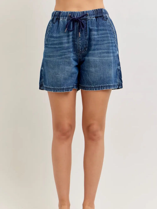 Plus Judy Blue HW Baggy Short Featherweight