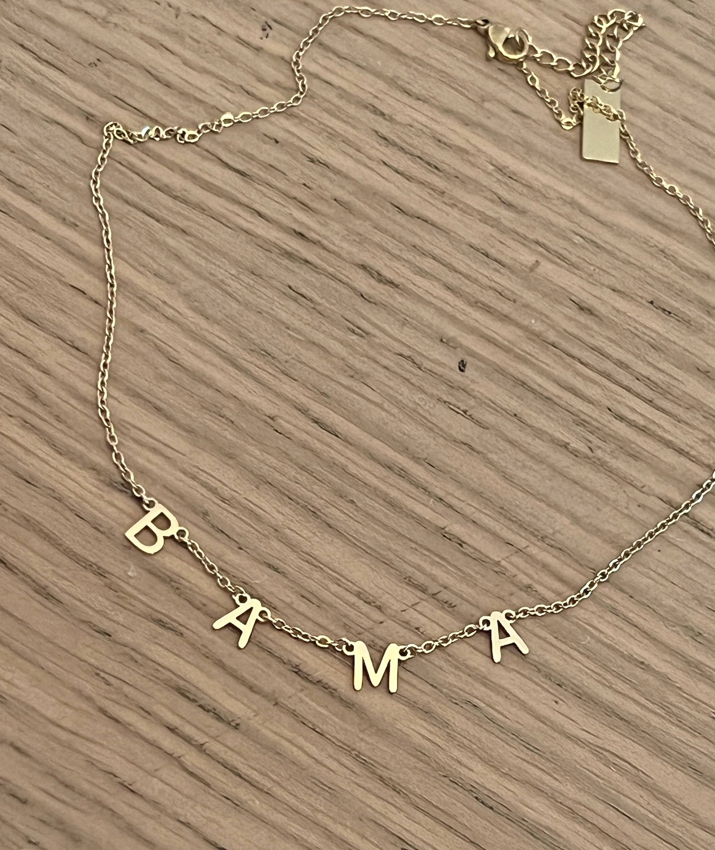 BAMA Charm Necklace Gold