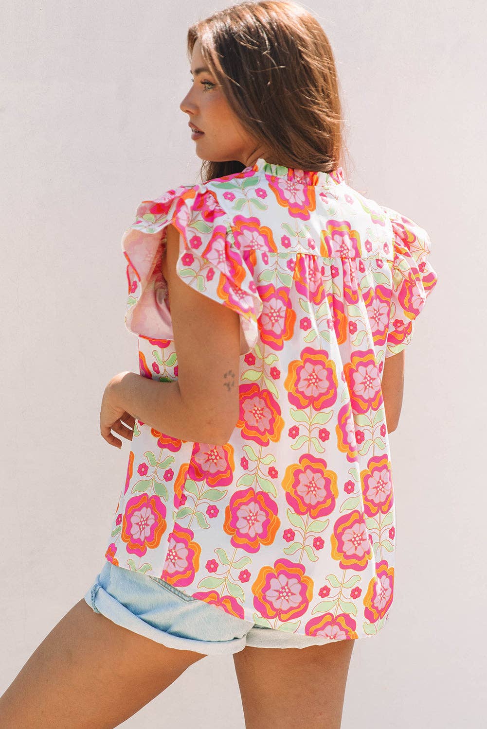 Rose Floral Ric-Rac Blouse