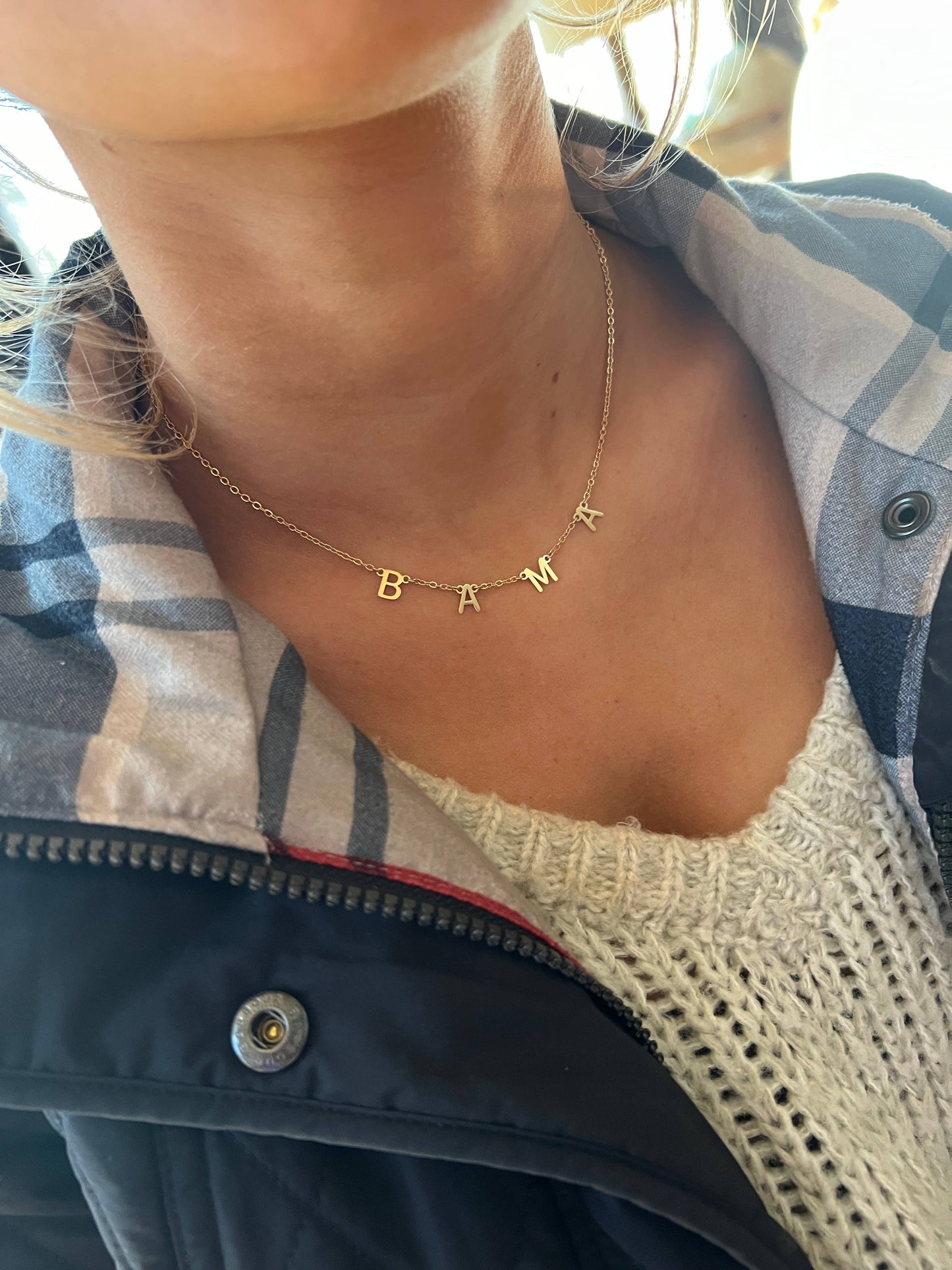 BAMA Charm Necklace Gold