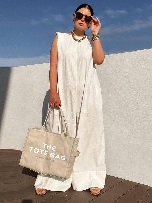 r Sleeveless Wide Leg Jumpsuit
