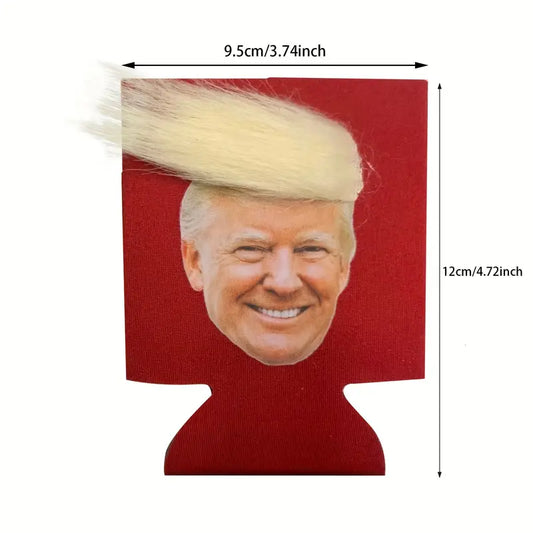 Festive Trump Hairdo Can Koozie