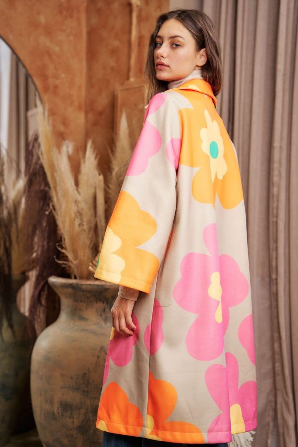 Retro Floral Overcoat