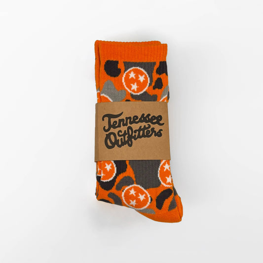 Tennessee Outfitters - Holler Orange Camouflage Tennessee Sock