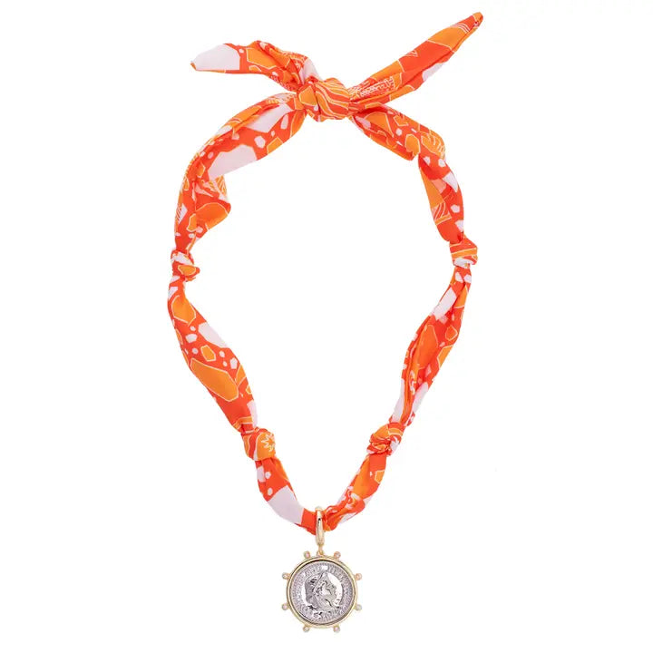 Scarf Necklace With Charm