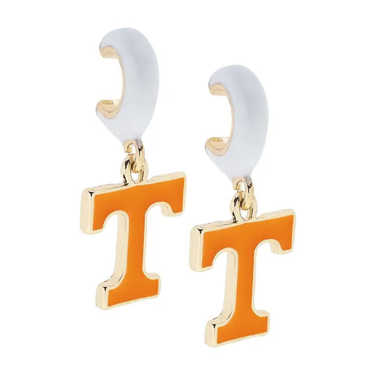 Tennessee Vols Enamel Logo Huggie Hoop Earrings