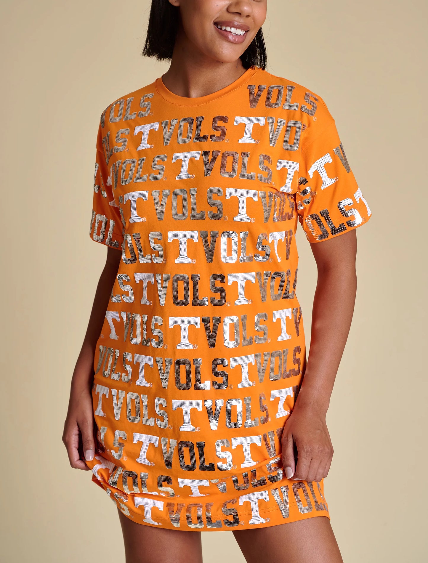 The Sequin Repeat T-Shirt Dress Tennessee