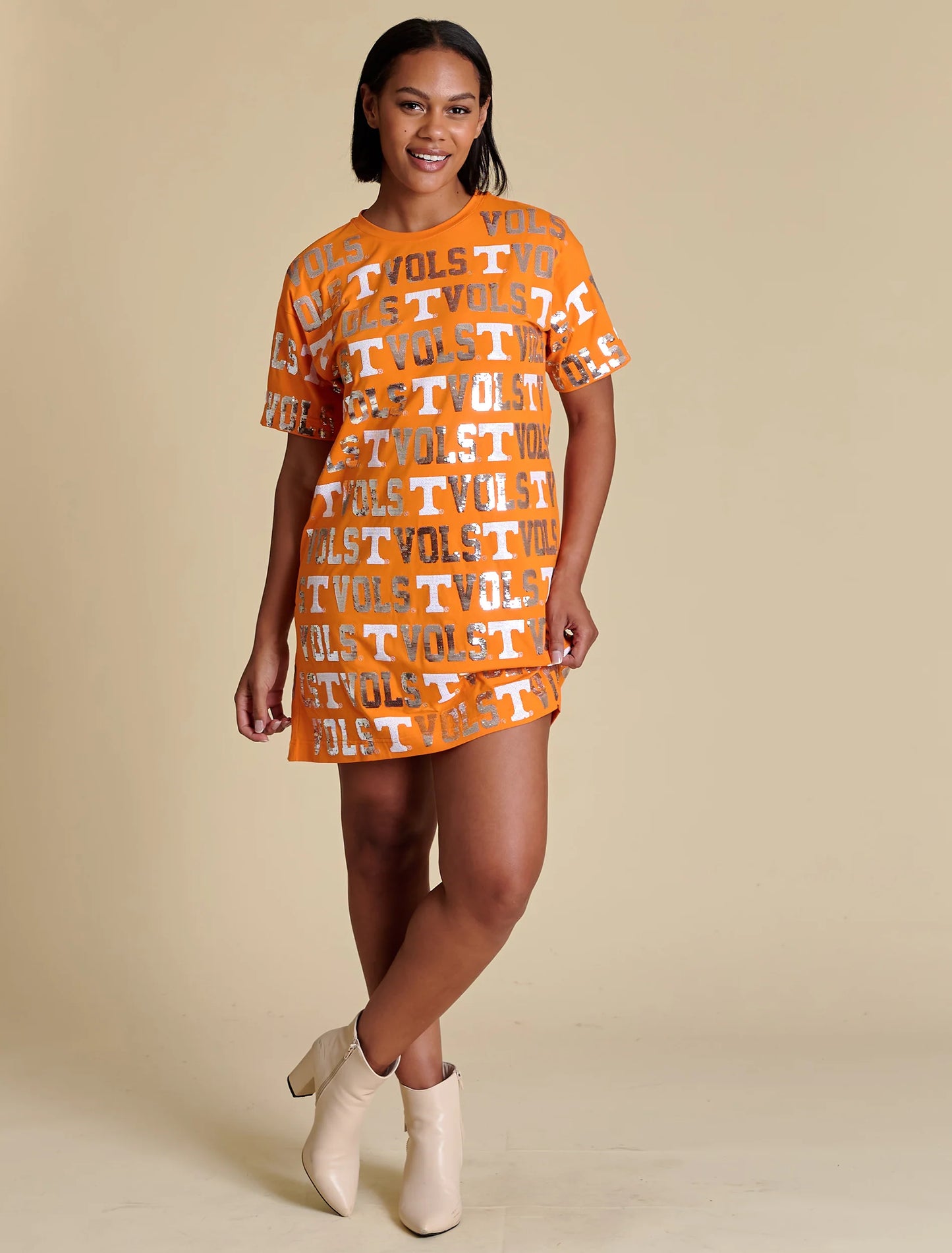 The Sequin Repeat T-Shirt Dress Tennessee