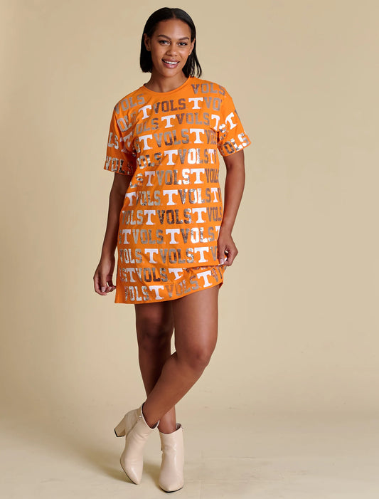 The Sequin Repeat T-Shirt Dress Tennessee