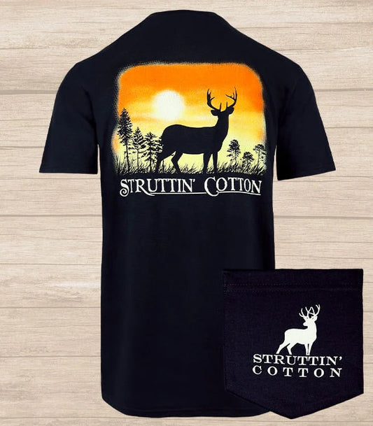 Buck Silhouette Navy T-Shirt