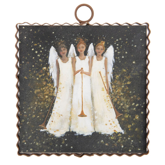 Mini Heavenly Angels Print w/Metal Frame