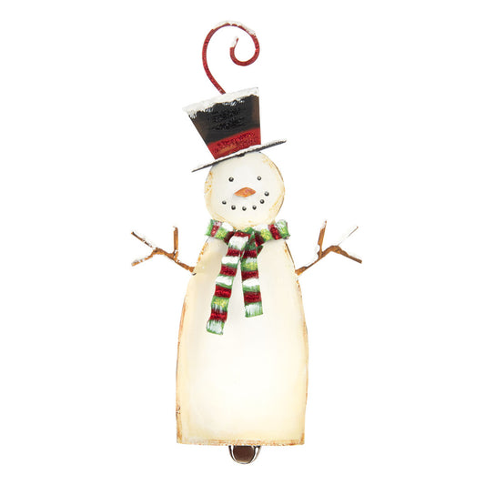 Snowman Metal Bell Ornament