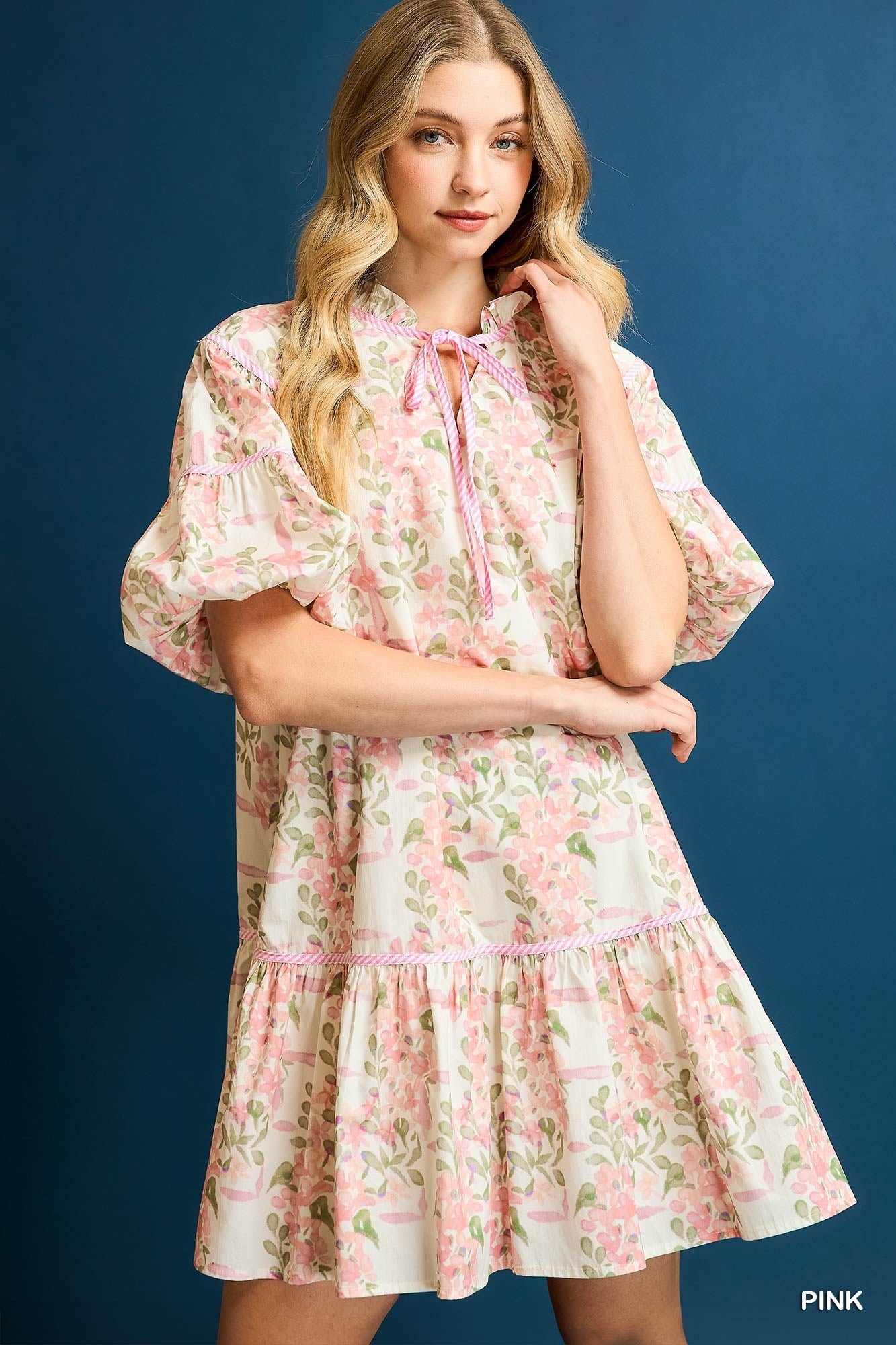 Pink Floral Breeze Babydoll Dress