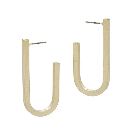 Matte Gold U Shape Hoop
