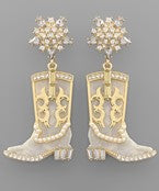 Cowboy Boots Drop Earrings