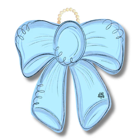 DK Blue Bow Door Hanger