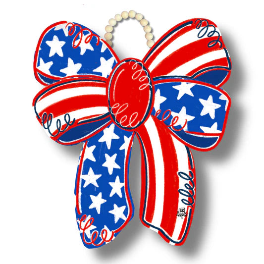DK Patriotic Bow Door Hanger