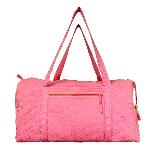 Aviva Collection – Quilted Solid Cotton Duffle Bag