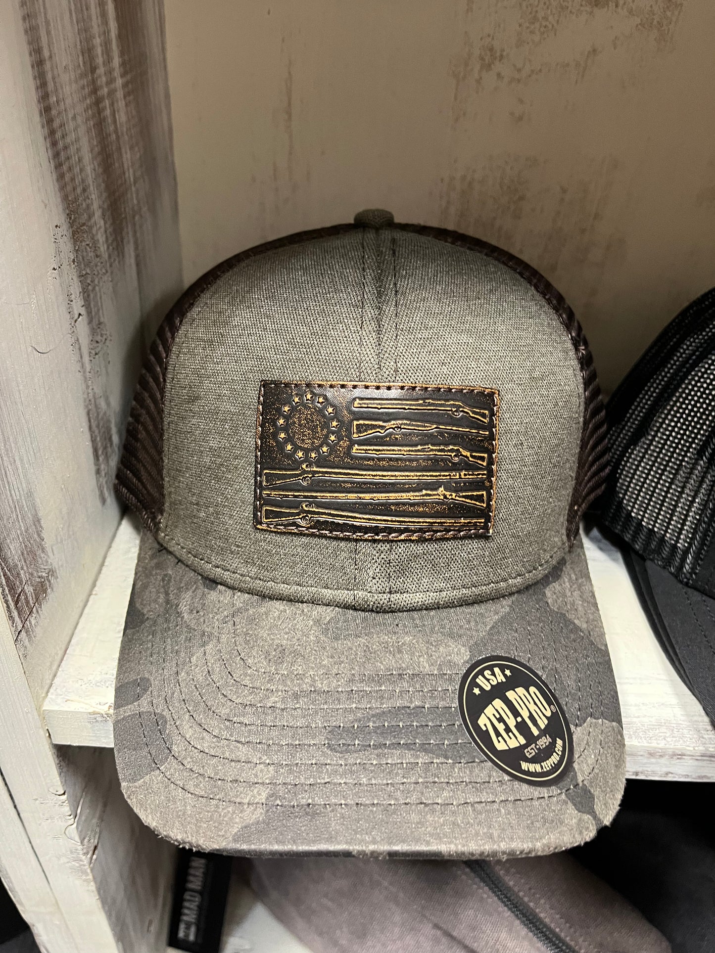 Men's Leather Patch Hat