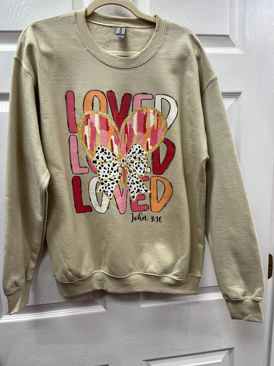 Loved Sweatshirt, Jesus Valentine Shirt