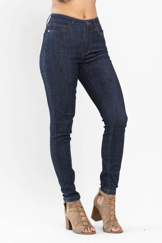 Hi-Waisted Classic Jeans w/ Embroidery Judy Blue