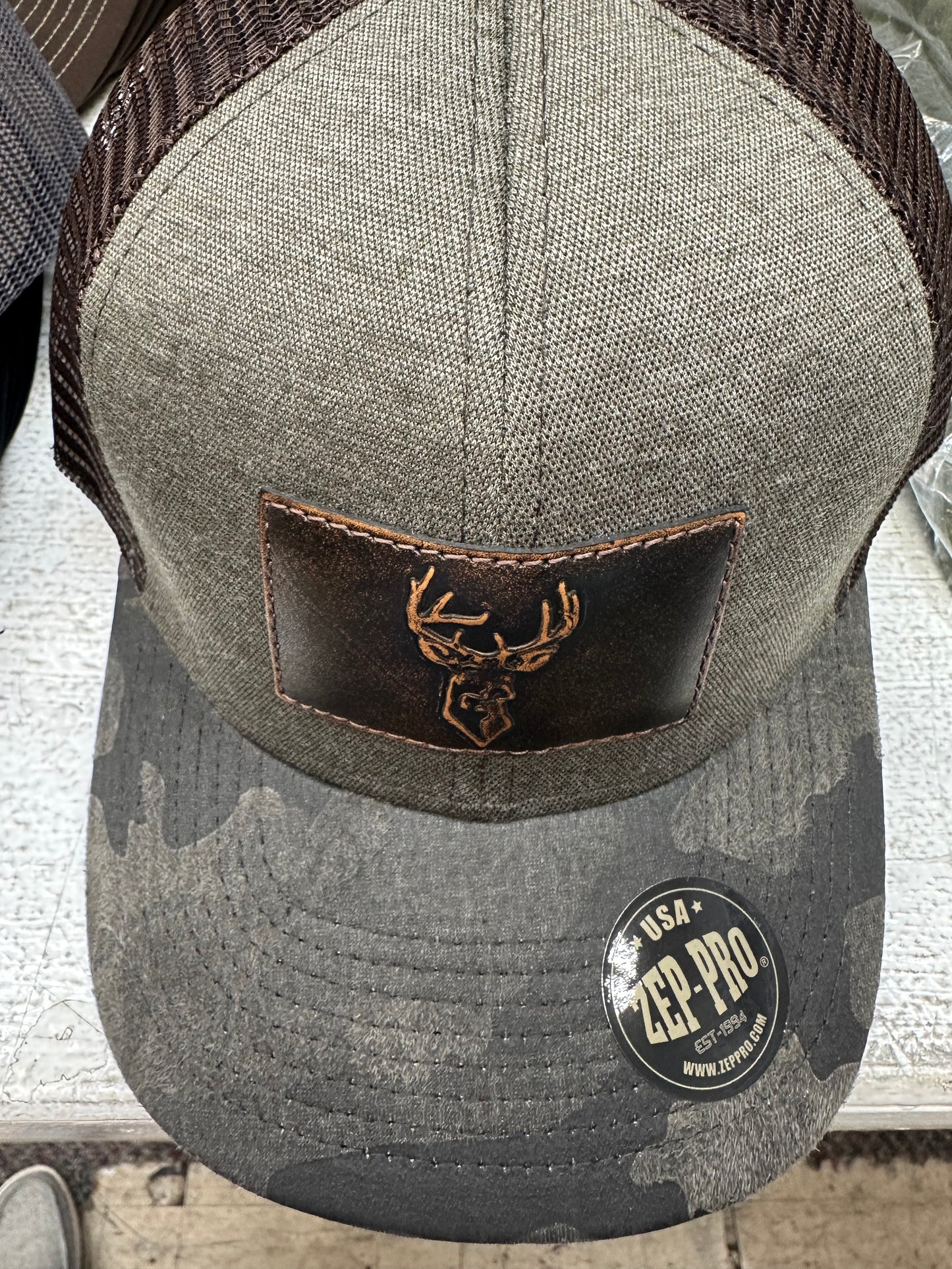 Men's Leather Patch Hat