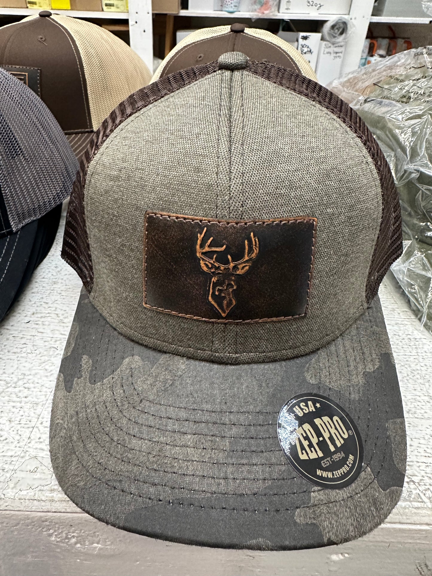 Men's Leather Patch Hat