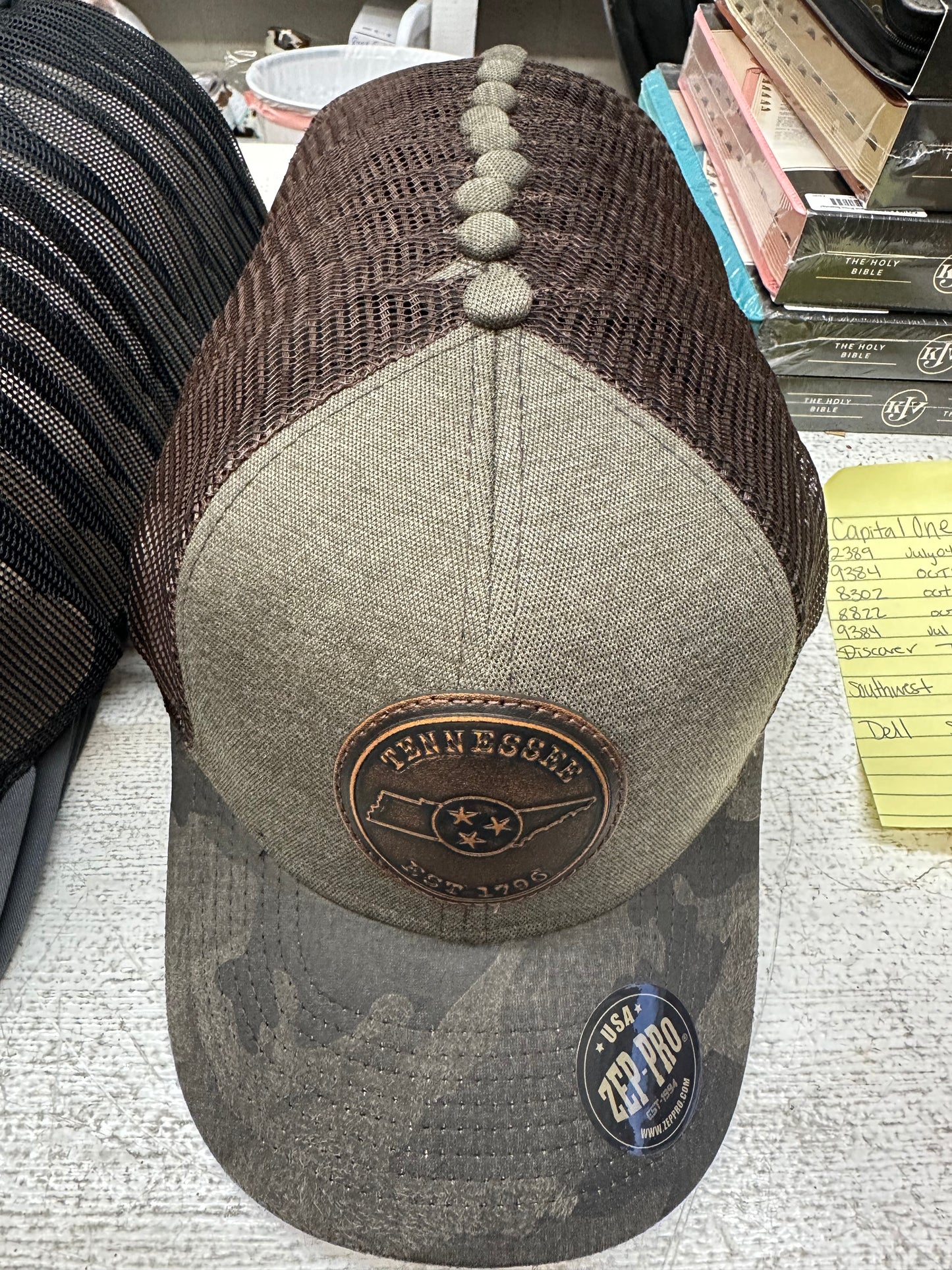 Men's Leather Patch Hat