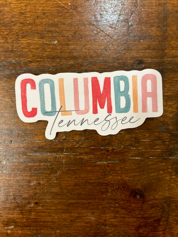 Columbia and Muletown Colorful Stickers