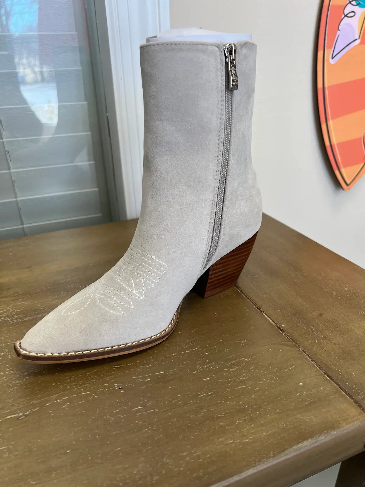 Fancy Lt. Grey Suede Boots