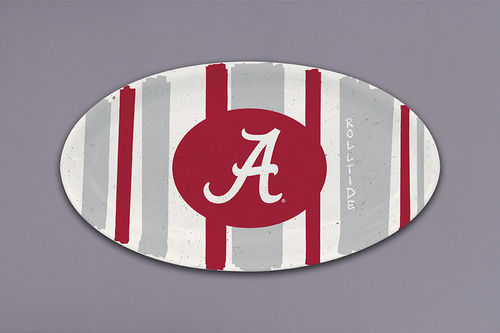 Alabama Oval Striped 12" Plate