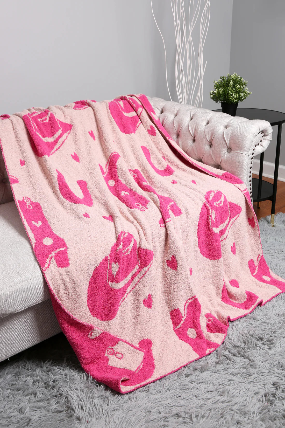 Cowgirl/Cowboy Pattern Luxury Soft Blanket