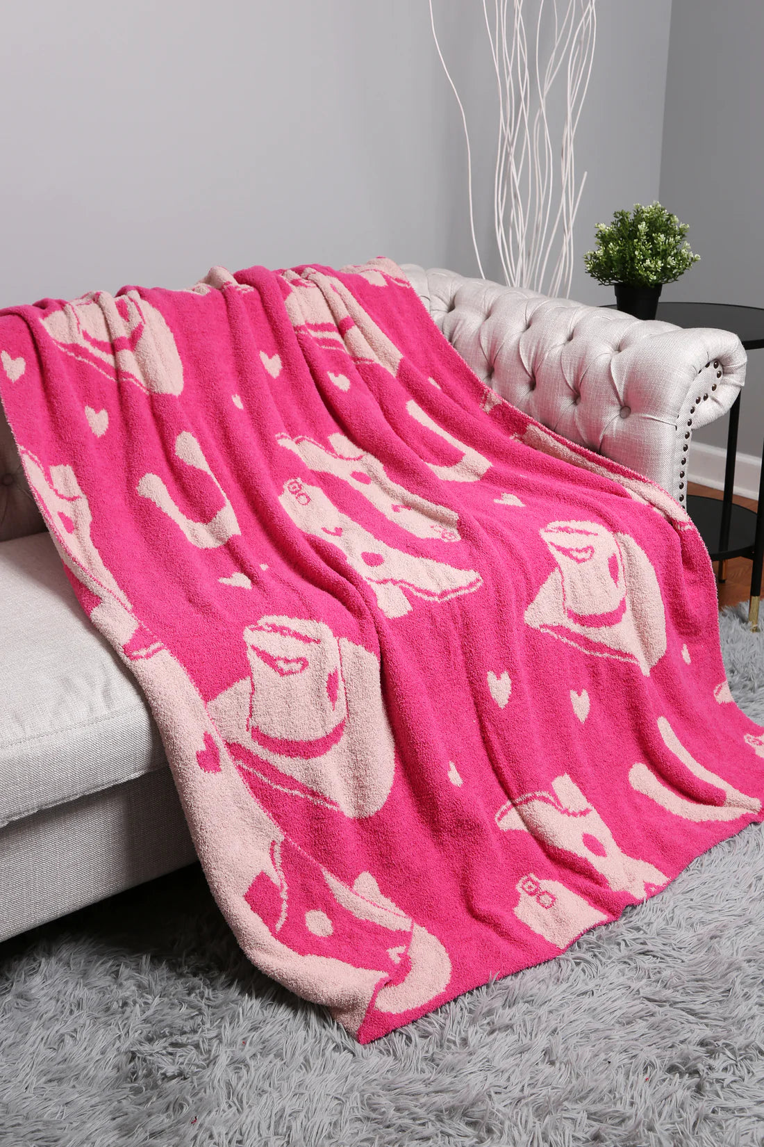 Cowgirl/Cowboy Pattern Luxury Soft Blanket