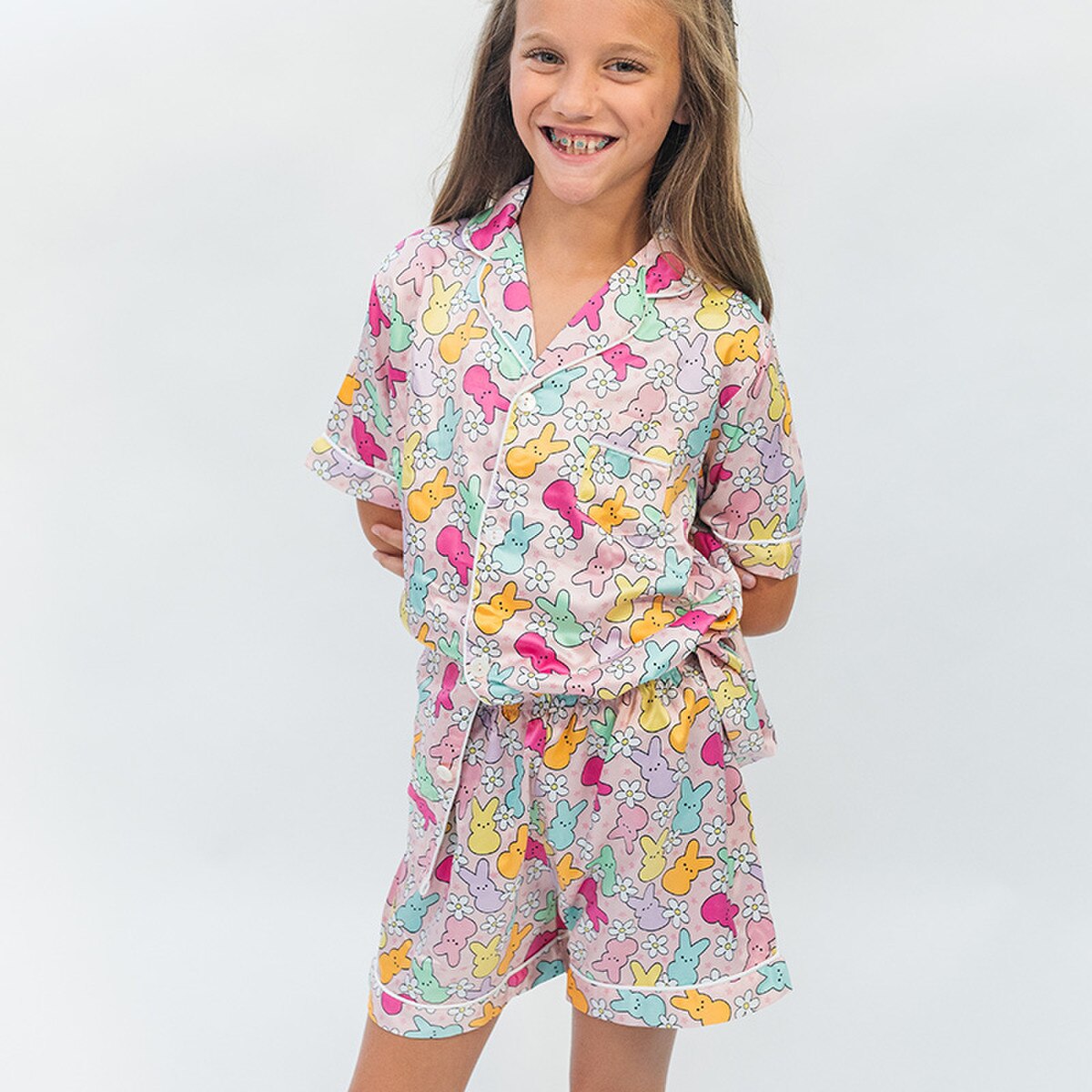 Kids Peep Pajama Short Set