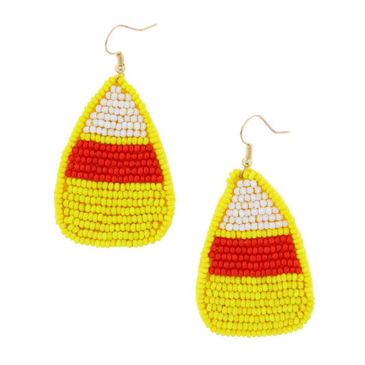 Candy Corn Beaded Earrings